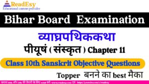 व्याघ्रपथिककथा Class 10 Sanskrit Chapter-11 VVI Objective